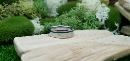 Lumo in Lime UV Glow Stainless Steel Ring image 7