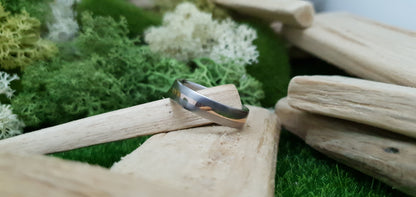 Falls of Feugh 18K Rose Gold Titanium Inlay Ring image 3