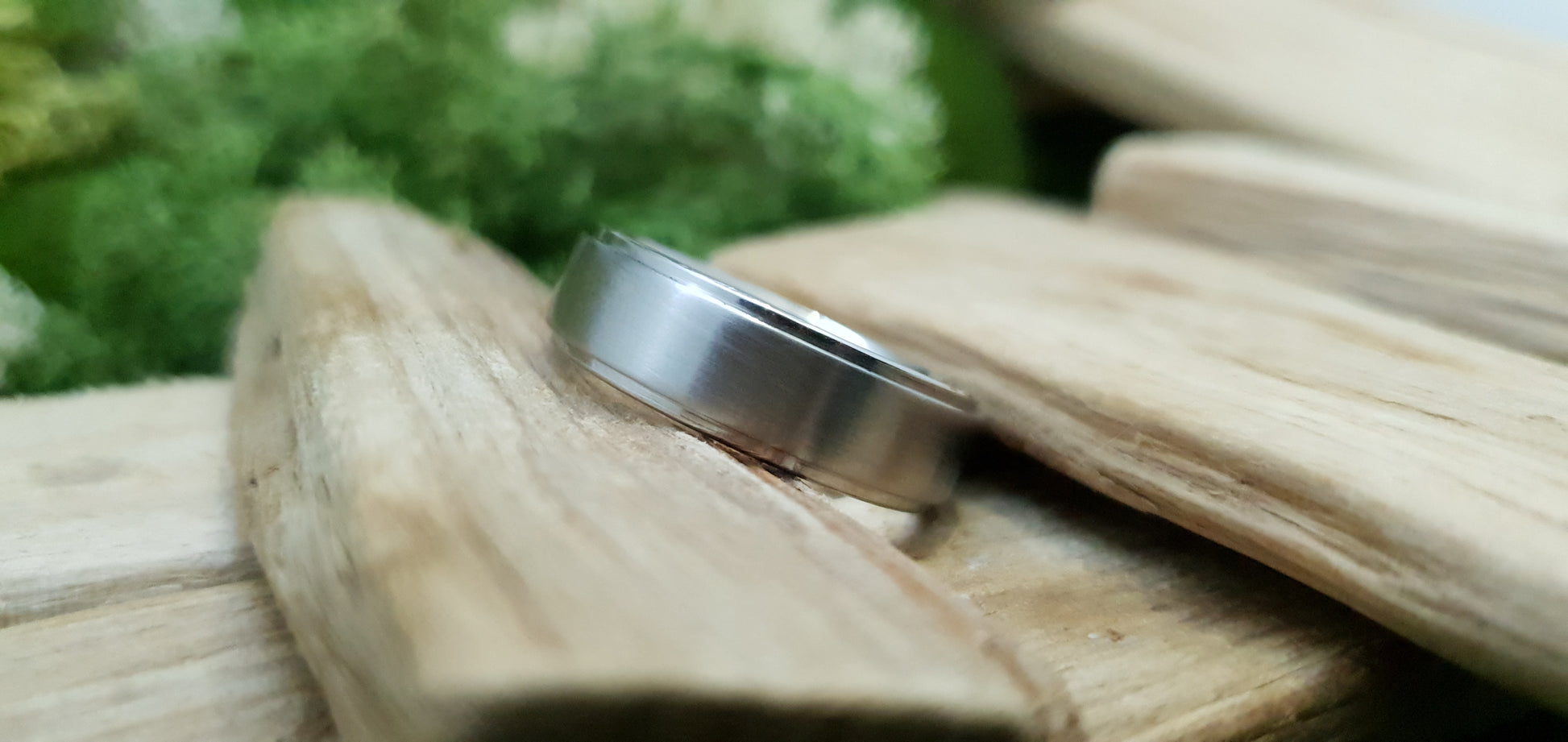 Bannock Burn Stainless Steel Satin Ring image 2