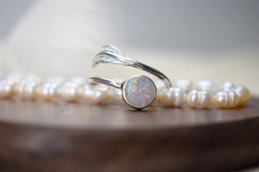 Memorial Silver Feather Ring