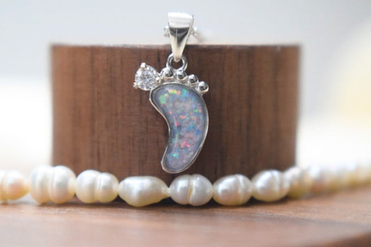 Silver Footprint – Baby or Child Memorial Necklace