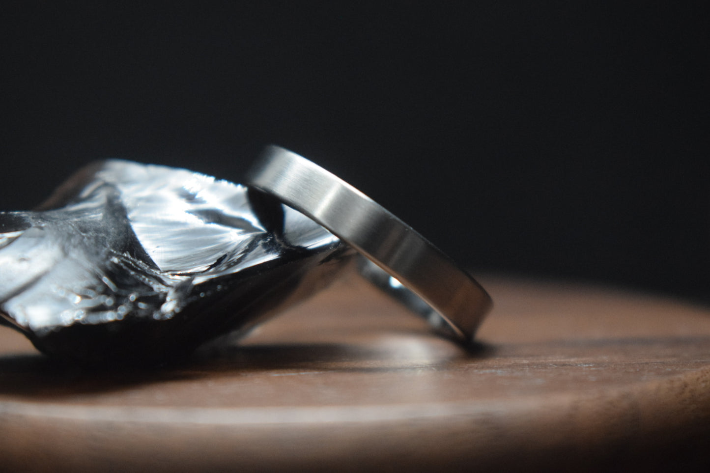 Stainless Steel Satin Flat Ring