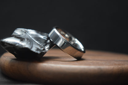 Stainless Steel Bevel Shape Polished Ring