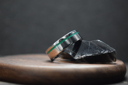 Lumo in Lime UV Glow Stainless Steel Ring