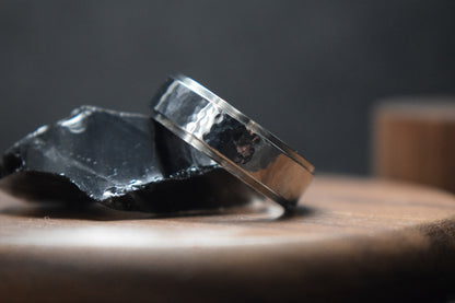Ythan Hammered Stainless Steel Ring