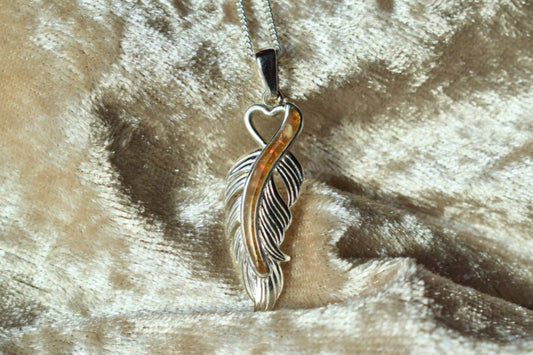 925 silver angel wing memorial necklace with discreet ashes compartment
