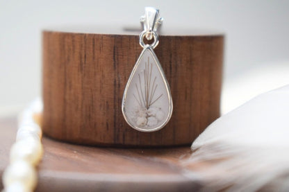 Teardrop Memorial Silver Necklace