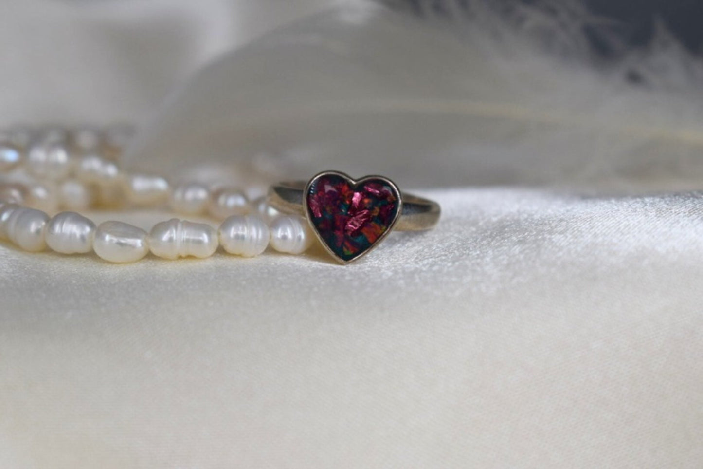 Heart Memorial Silver Ring