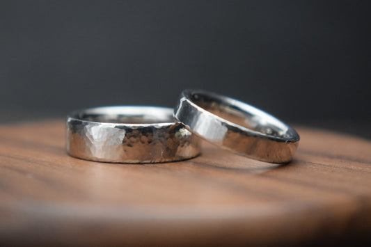 Deveron Hammered Titanium Ring