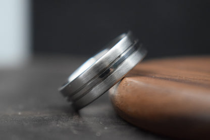 Beauly Grooved Stainless Steel Ring