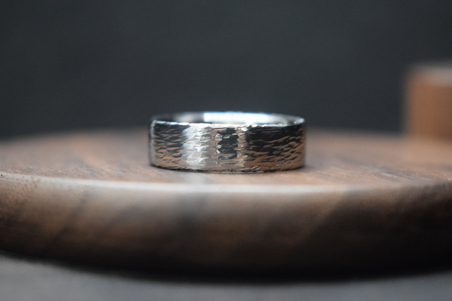 Torridon Hammered Stainless Steel Ring