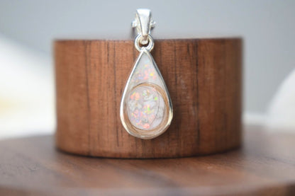 Teardrop Memorial Silver Necklace