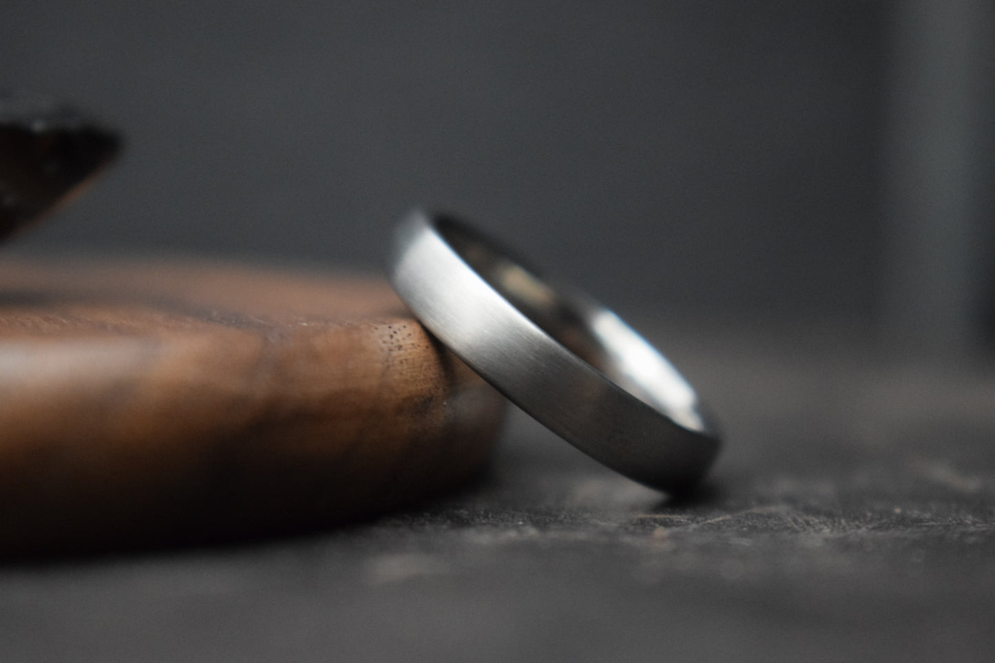 Titanium Satin Finish Court Shape Ring