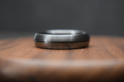 Ness Half and Half Black Zirconium Ring