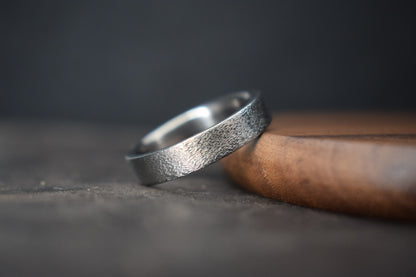 Titanium Fine Textured Ring