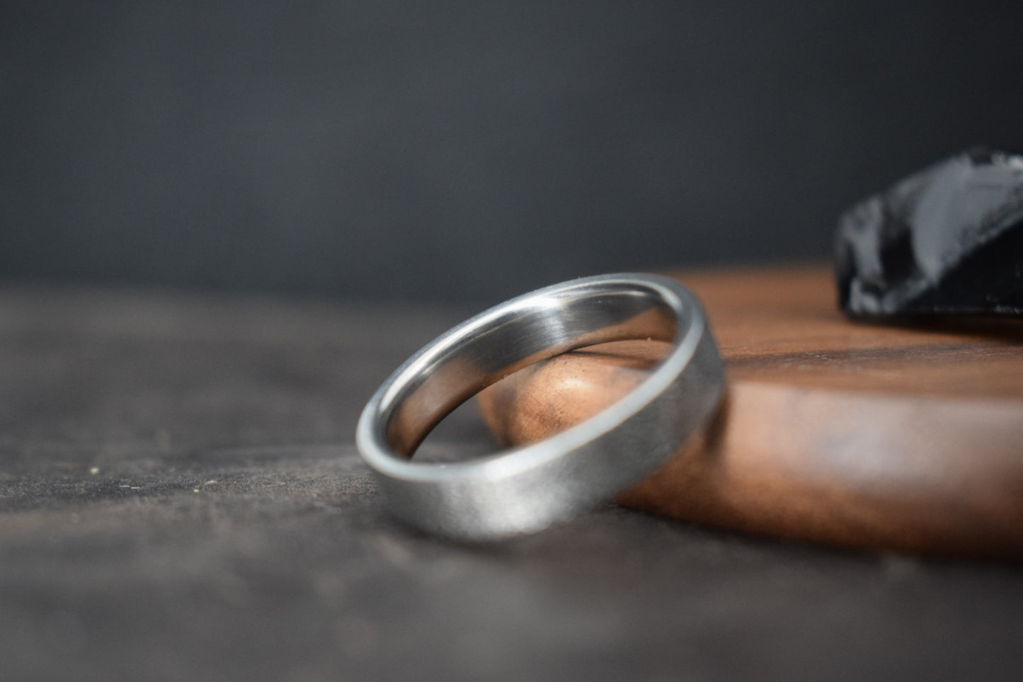 Titanium Fine Textured Ring