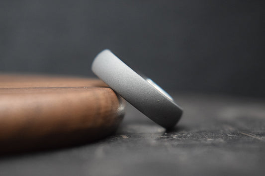 Titanium Blasted Court Shape Ring