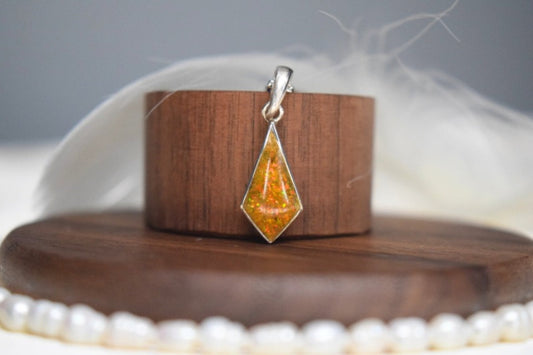 Kite Shape Silver Memorial Necklace