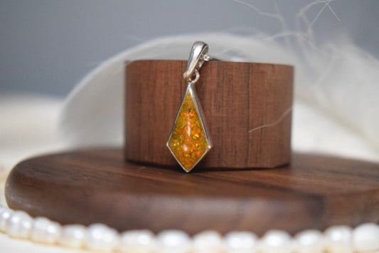 Kite Shape Silver Memorial Necklace