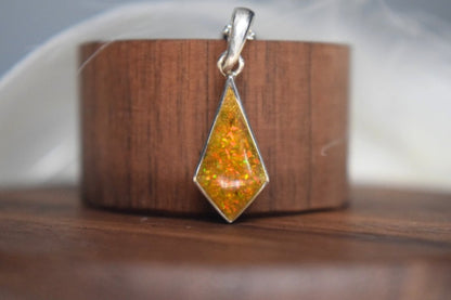 Kite Shape Silver Memorial Necklace