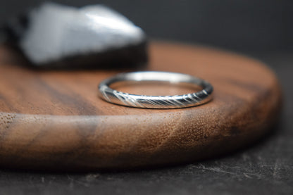 Slim Damascus Steel Ring