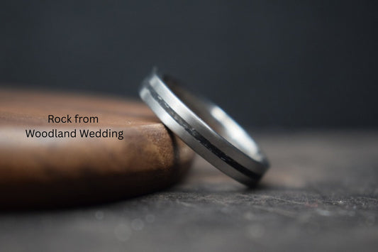 Titanium Personal Material Inlay Ring