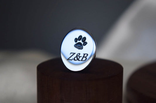 Bespoke Memorial Cufflinks – Ashes, Hair or Fur Inlay