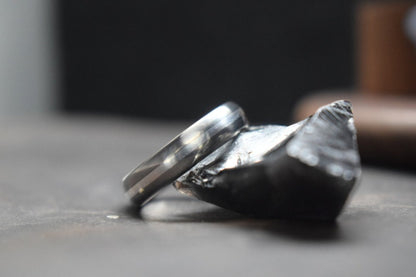 Falls of Feugh Silver Inlay Titanium Ring