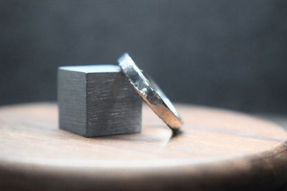 Slim Stainless Steel Deveron Hammered Ring