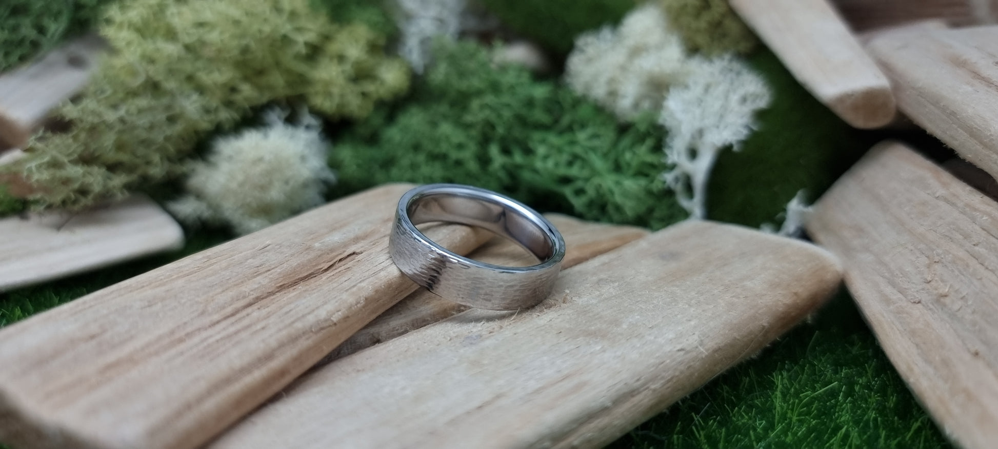 Torridon Hammered Stainless Steel Ring image 10