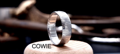 Damascus Steel and Black Zirconium Liner Edge Ring image 11