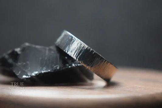 Annat Hammered Stainless Steel Ring - True North Forge