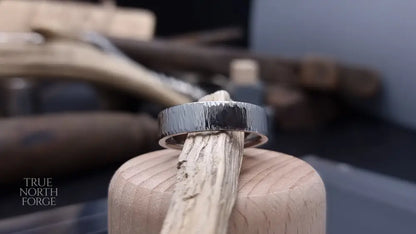 Annat Hammered Stainless Steel Ring image 2