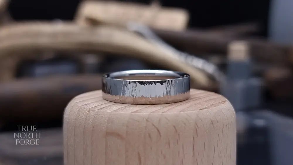 Annat Hammered Stainless Steel Ring image 3