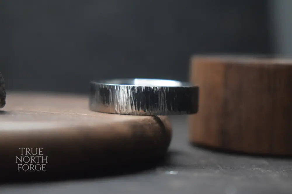 Annat Hammered Stainless Steel Ring - True North Forge