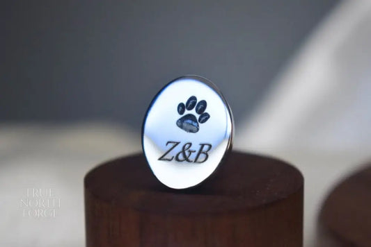 Bespoke Memorial Cufflinks – Ashes, Hair or Fur Inlay - True North Forge