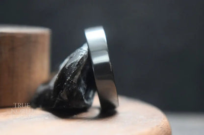 Black Zirconium Flat Shape Ring - True North Forge