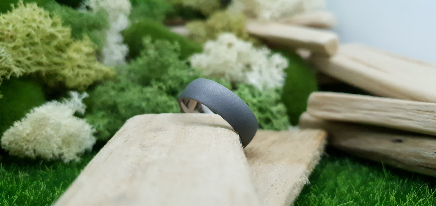 Titanium Blasted Court Shape Ring image 8