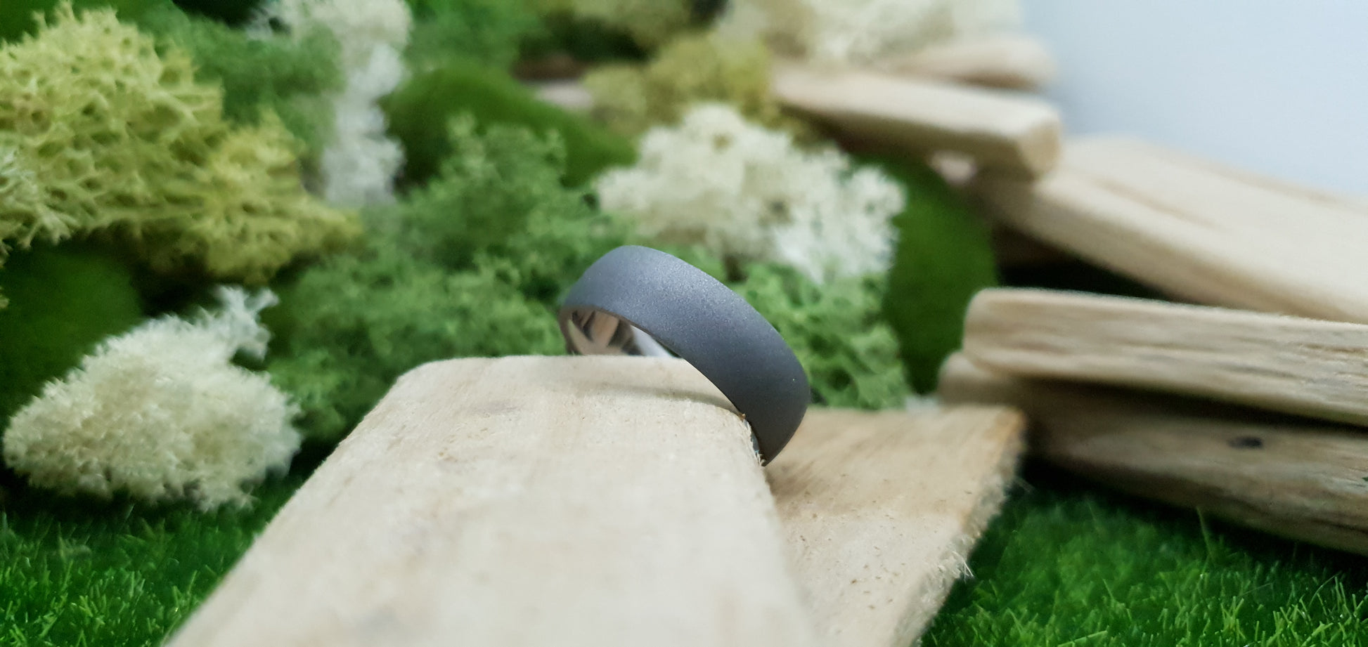 Titanium Blasted Court Shape Ring image 8