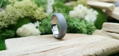 Titanium Blasted Bevel Shape Ring image 9
