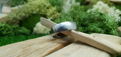 Titanium Polished Court Shape Ring 