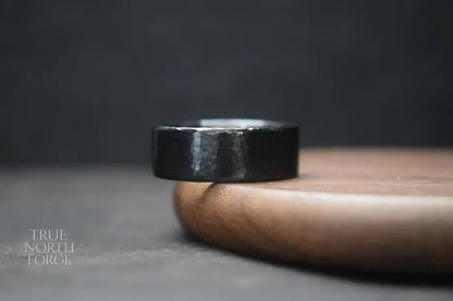 Deveron Hammered Black Zirconium Ring - True North Forge