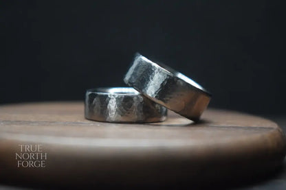 Deveron Hammered Stainless Steel Ring - True North Forge