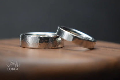 Deveron Hammered Stainless Steel Ring - True North Forge
