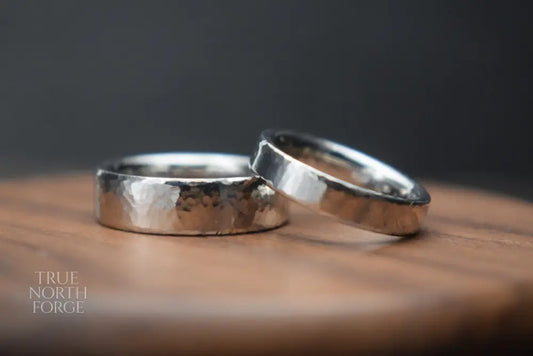 Deveron Hammered Titanium Ring - True North Forge
