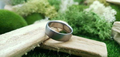 Titanium Satin Finish Court Shape Ring 
