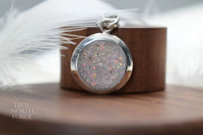Large Round Silver Memorial Necklace - True North Forge