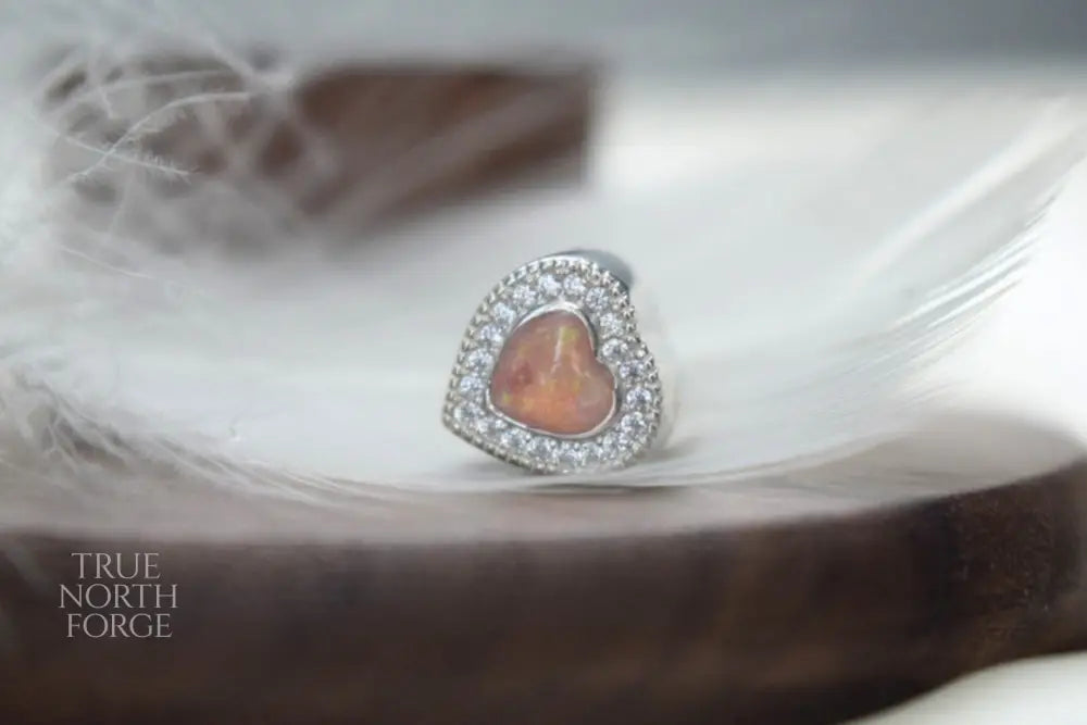 Pandora Style CZ Heart Memorial Charm - True North Forge