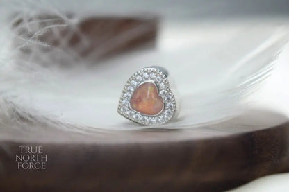 Pandora Style CZ Heart Memorial Charm - True North Forge
