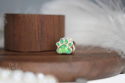Pandora Style Paw Print Memorial Charm - True North Forge